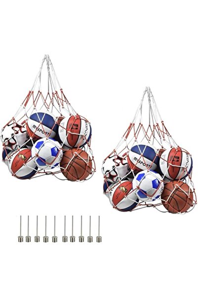 GENERAL Yalagui 2-Pack Mesh Sports Ball Bag Basketball Storage Bag, Portable ...