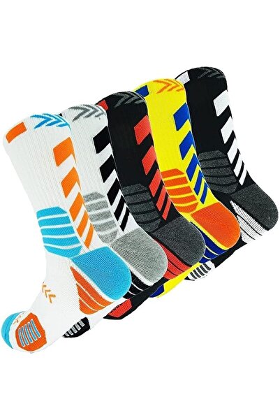 TERRIFI Men's Basketball Socks,5 Pairs Compression Athletic Socks,Cushioned C...