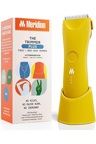 MERIDIAN4 MERIDIAN Trimmer Plus Body Hair Manscaping, Adjustable Guard, USB C...