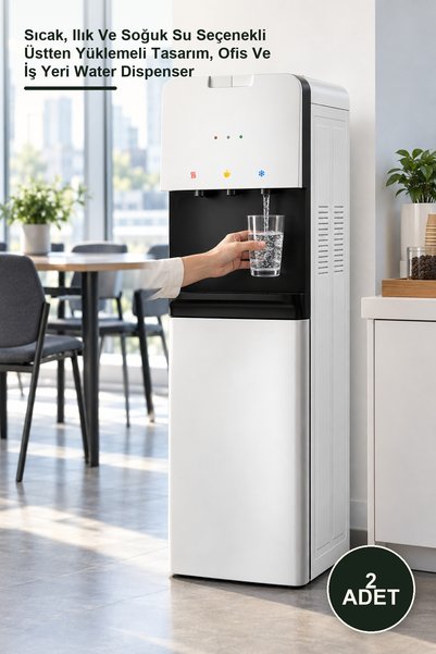 Yenilig 2 Adet Su Sebili – Sıcak, Ilık Ve Soğuk Su Seçenekli Üstten Yüklemeli Tasarım, Ofis Ve İş Yeri Water Dispenser