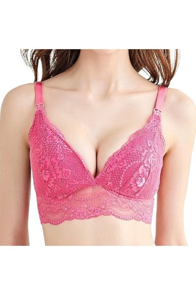 Dress Cici حمالة صدر للرضاعة من الدانتيل، حمالة صدر للأمهات بمشبك أمامي، حمال...