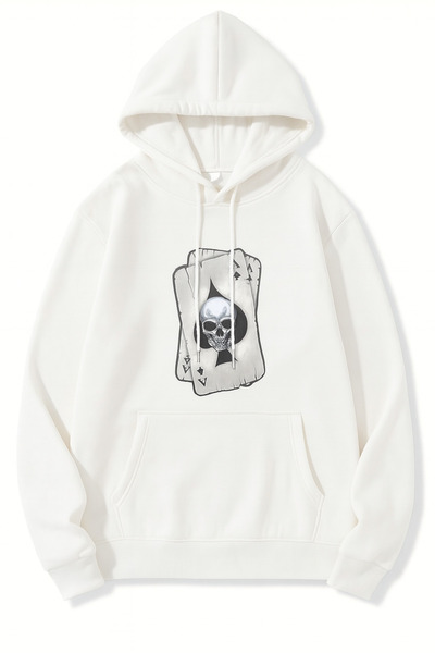 JANTIL MODA Unisex Oversize Φούτερ με κουκούλα και τσέπη καγκουρό, με στάμπα ...