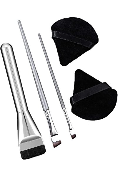 ALMEKAQUZ 5pcs Foundation Brush Set – Flat Face Makeup Blending Tool