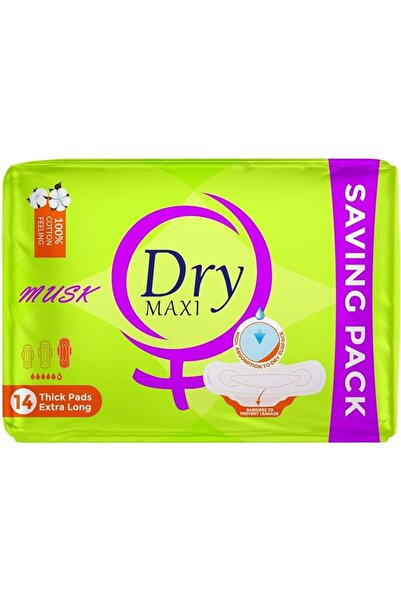 DRY Maxi MUSK - Thick Extra Long - 14 Sanitary Pads, SAVING PACK