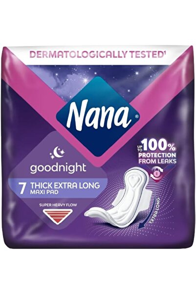 Nana Maxi Thick Goodnight Sanitary Pads Night Time, Super Heavy Flow, Maximum...