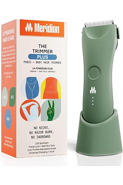 MERIDIAN4 MERIDIAN Trimmer Plus Body Hair Manscaping, Adjustable Guard, USB C...