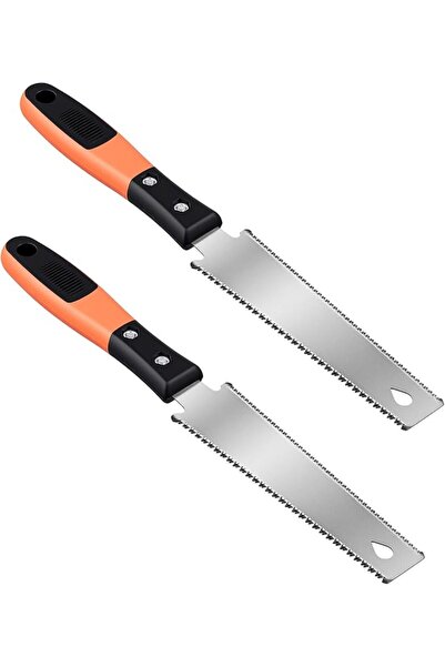 SYOSI 2 Pcs Japanese Pull Saw, Double Tooth Edge 6 Inch 65 Manganese Steel Fl...