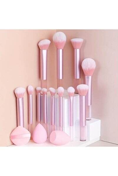 Yelajoy 15 Pcs Travel Makeup Brush Set, Mini Foundation Brush Eye Shadow Blus...