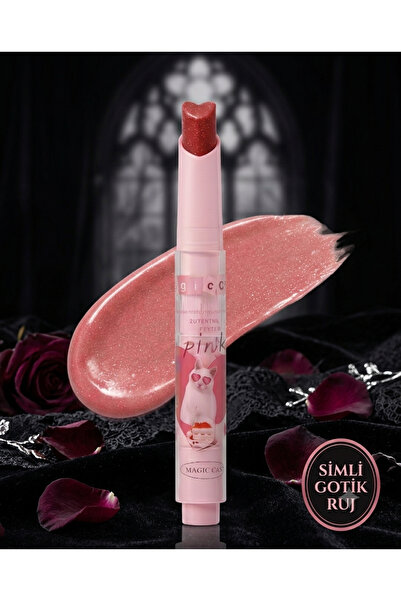 Kozmetik 01 Heart-Shaped Glittery and Shiny Finish Lipstick - Special Design ...