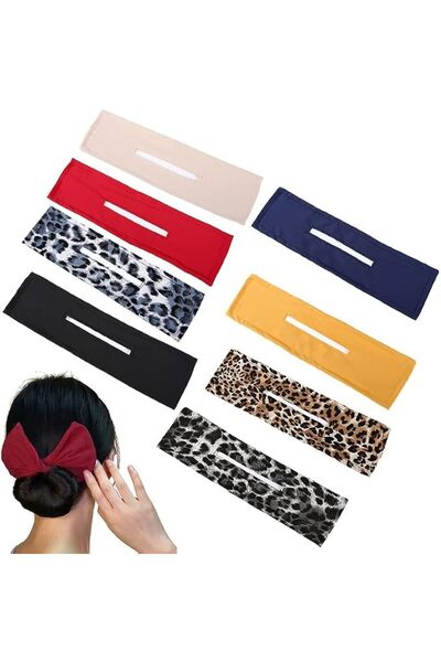 Tazweeq 8 Pcs Deft Hair Bun Maker, Invisible Nets, Unbroken, Easy to Use, Fle...