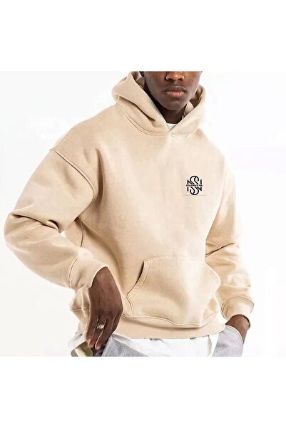 JANTIL MODA Unisex Oversize 3 Thread Rastered Kangaroo Pocket and Adjustable ...