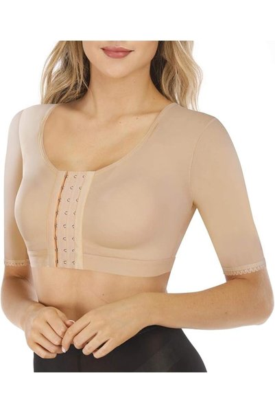 Bukela Arm Shaper for Women, Post Surgery Compression Sleeves with Front Clos...