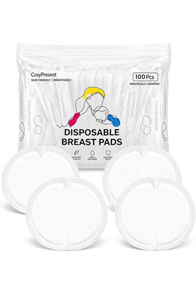VUCATIN 100PCS Breast Pads,Nipple covers,Stay Dry Disposable Nursing Breast P...