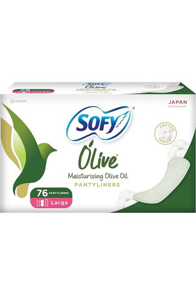 sofy Olive Daily Panty Liner, 175 mm, Large, Pack 76 Panty Liners