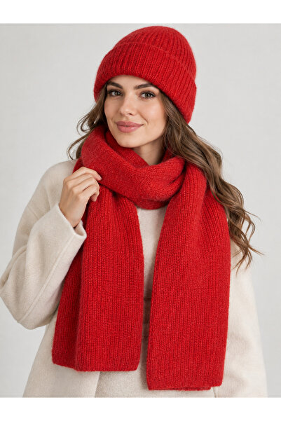 derikem Women's Winter Knitted Beanie and Scarf Set - Set of 2