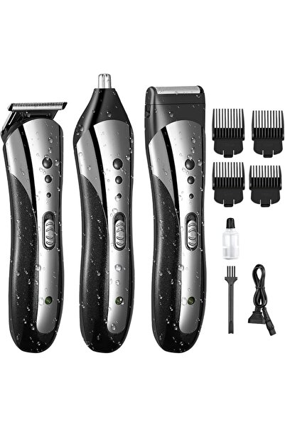 AZONEE Men's Multifunctional Trimmer - 3-in-1 Cordless Hair Clipper with 4 Li...