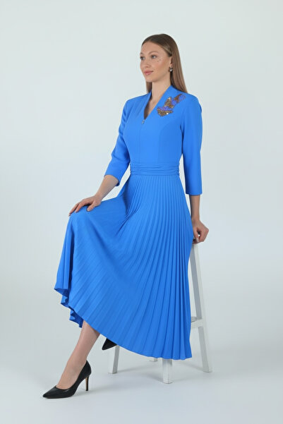 LADYFORM فستان ميدي بيليسه ازرق ملكي