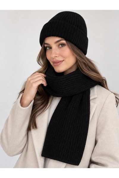 derikem Women's Winter Knitted Beanie and Scarf Set - Set of 2