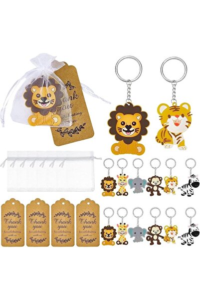NALACAL Cute Cartoon Jungle Animal Keychains, Animals Decoration Party Favors...