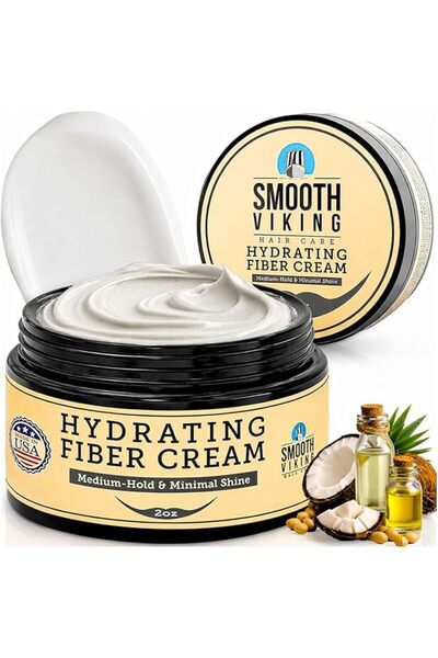 Smooth Viking Beard Care Hair Cream For Men | Smooth Viking Hydrating Fiber C...