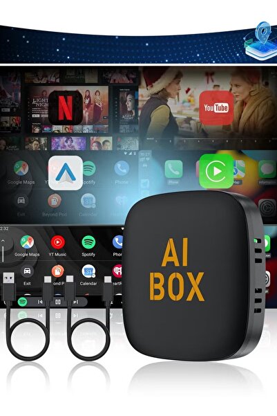 Generic صندوق Carplay AI بنظام أندرويد 13، صندوق تلفزيون ذكي لاسلكي يدعم Andr...