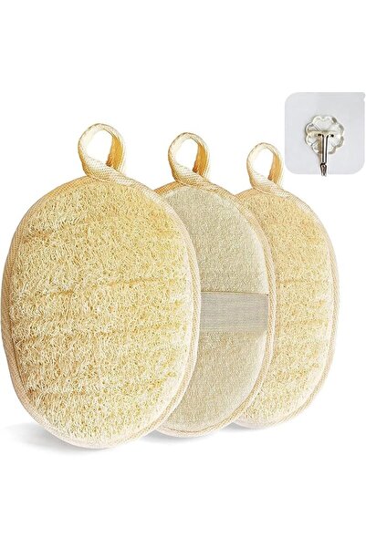 GENERAL Modern Design Beige Color Loofah Sponge Pillow Shape Bath Sponge 9 X ...
