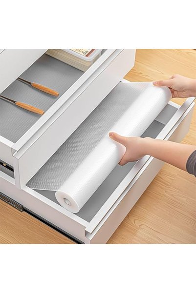 JDLYEVER Drawer Liner Paper - 60cm x 500cm, Durable, Oil-Proof, Mold-Proof, W...