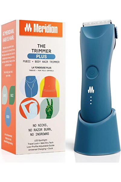 MERIDIAN4 MERIDIAN Trimmer Plus Body Hair Manscaping, Adjustable Guard, USB C...