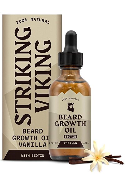 Striking Viking Beard Growth Oil with Biotin – Thickening and Conditioning Be...