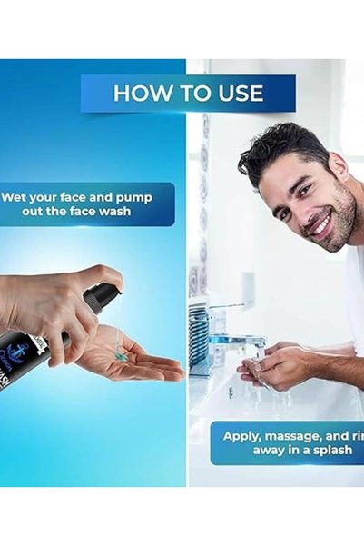 Muuchstac Ocean Face Wash for Men | Fight Acne & Pimples, Brighten Skin, Clears Dirt, Oil Control, R
