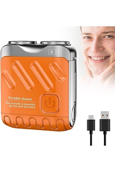 AZONEE Mini Rechargeable Electric Shaver With Digital Display - Portable Lugg...