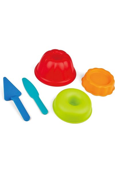 hapeed Hape Baker's Trio Sand & Beach Toy Set for Toddlers, 5-Piece Mold Set ...