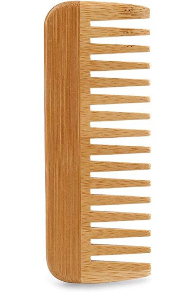 JOYZZZ Wide-Tooth Comb, Brown Bamboo Hair Detangling Comb, Anti-Static Wooden...