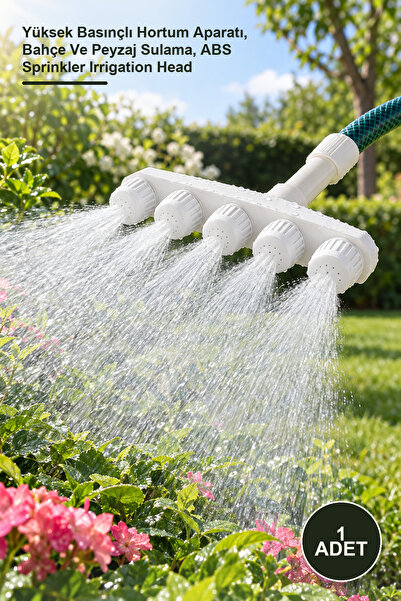 Yenilig 1 Piece 5-Head Irrigation Head – High Pressure Hose Attachment, Garde...