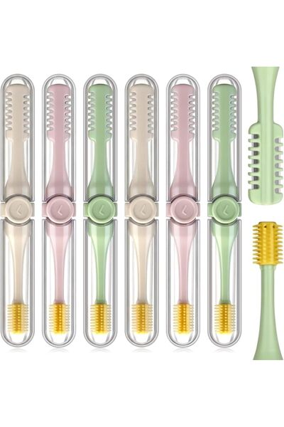 SYOSI 6 Pcs 2-in-1 Manual Nose Hair Trimmer, Double Sided 360° Rotating Nasal...
