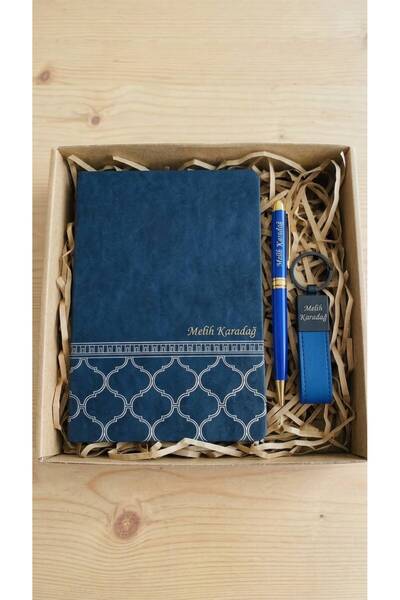 P&M Gift Shop Kişiye Özel Ajanda Set VIP Desenli Defter & Kalem & Anahtarlık ...