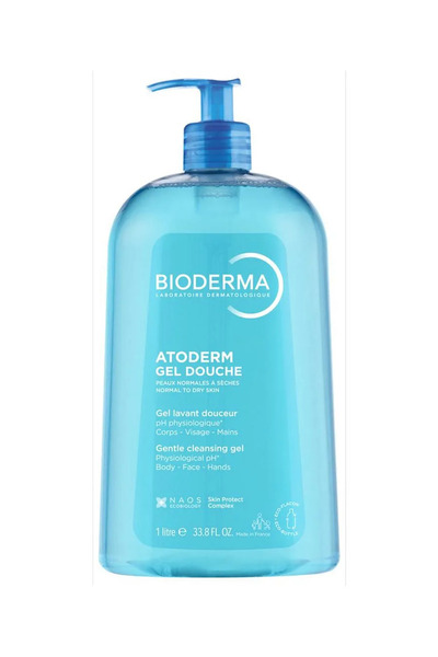 Bioderma Atoderm Gentle Shower Gel, Soap-Free Daily Cleanser for Sensitive Dr...