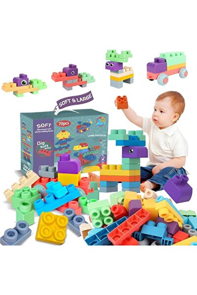 XICEN Baby Block Set, Block Toys STEM Educational Toddler Gifts, Rubberized S...