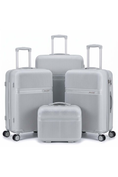 Dubai Power 4 Pcs PP Luggage Set 14/20/24/28 Inch with Cosmetic Case, TSA Loc...