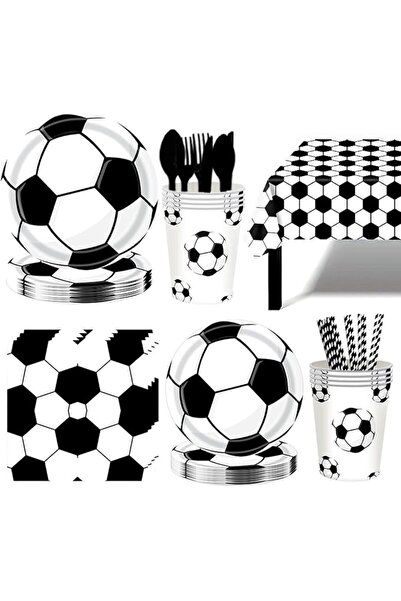 Generic 169 Pcs Soccer Party Supplies, Soccer Party Tableware Set Include 7 i...