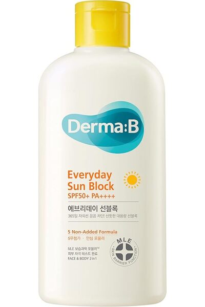 Derma B Everyday Sun Block Large Size Sunscreen SPF50+ PA++++ 6.71 Fl Oz, 200...