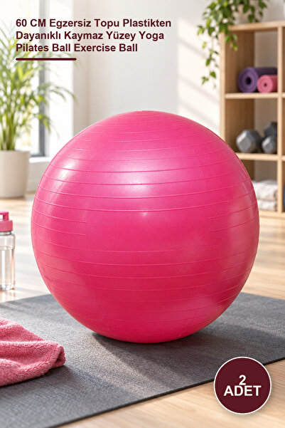 Yenilig 2 τεμάχια μπάλα Pilates - Μπάλα άσκησης 60 CM Ανθεκτική από πλαστικό ...
