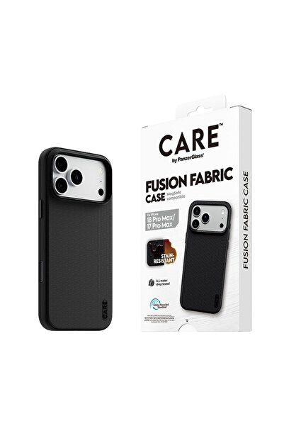 Panzer Glass حافظة PanzerGlass CARE Fusion Fabric مع MagSafe لهاتف iPhone 18 Pro Max - أسود