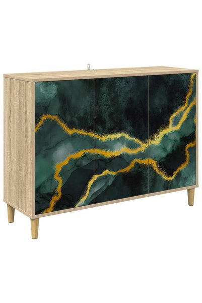 vidaxl Bufet WIJHE Sonoma 102 x 33 x 75 cm Lemn prelucrat