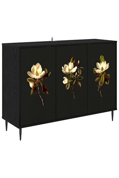 vidaxl Bufet BREMEN Stejar Negru 102 x 33 x 76 cm Lemn prelucrat