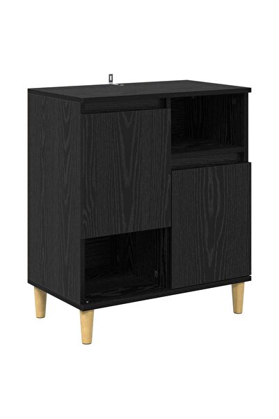 vidaxl Bufet Stejar negru 35 x 60 x 70 cm Lemn prelucrat