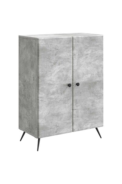 vidaxl Bufet Gri Beton 66 x 34,5 x 90 cm Lemn prelucrat