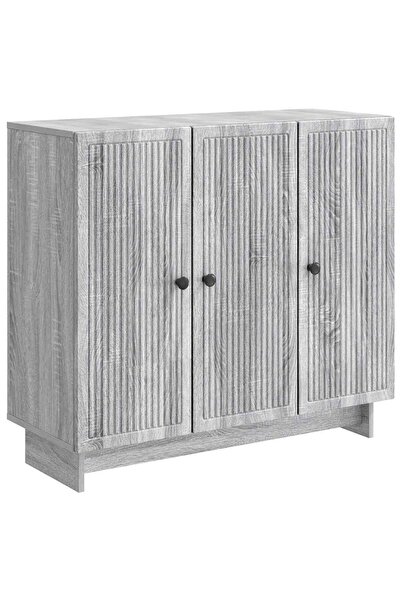 vidaxl Bufet Sonoma gri 89 x 34,5 x 80 cm Lemn prelucrat