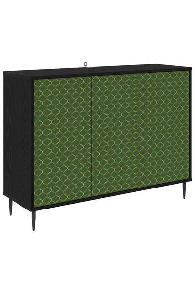 vidaxl Bufet GELEEN Stejar Negru 102 x 33 x 76 cm Lemn prelucrat