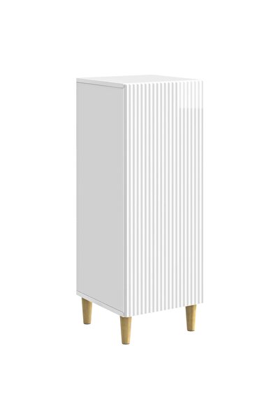 vidaxl Bufet Alb foarte lucios 33 x 34,5 x 90 cm Lemn prelucrat